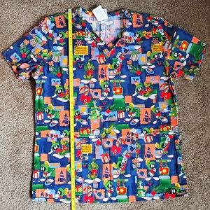 Looney Tunes Christmas Unisex Scrub Top